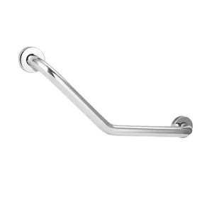 Barra de Apoio 25x25cm Angular Aço Inox Acessibilidade Banheiro Box Criança Gestante Idoso Segurança