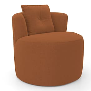 Poltrona Orgânica Living Bob com 01 Almofada Bouclê Terracota - Abmaza