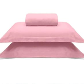 Jogo De Cama Buettner Casal Malha 100% Algodao Liso 3 Peças Image Rose