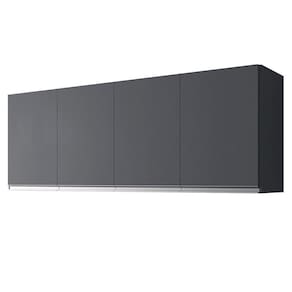Armário Aéreo Andréia 160cm 4 Portas Cinza - Ajl Móveis Cinza