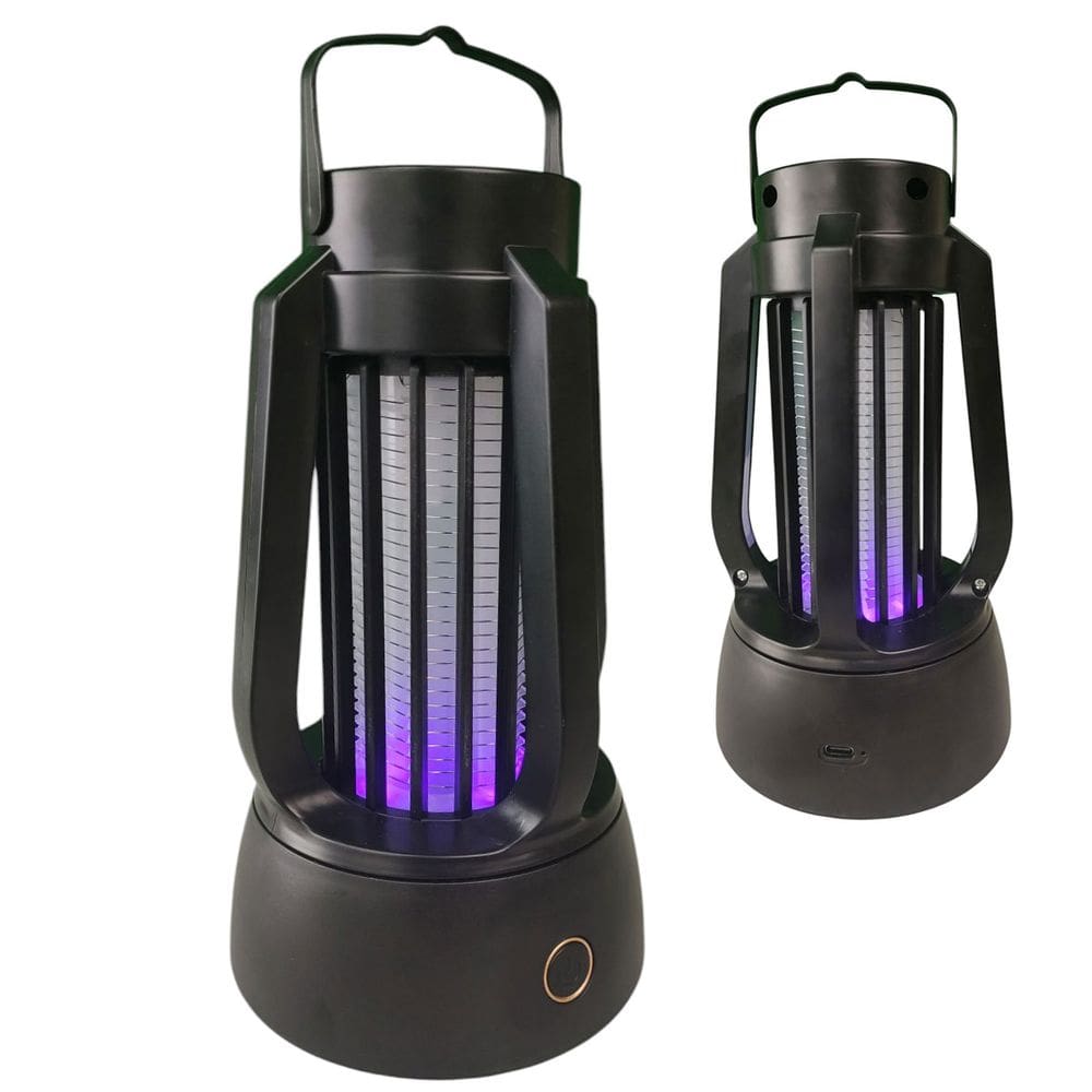 Luminaria Repelente Eletrico Afasta Mosquito Pernilongo Inseto Mosca Luz Ultravioleta Bateria Recarregavel USB Armadilha Casa Acampamento