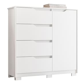 Cômoda Sole 1 Porta E 4 Gavetas Branco - Móveis Albatroz Branco