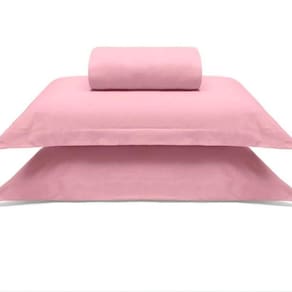 Jogo De Cama Buettner King Malha 100% Algodao Liso 3 Peças Image Rose