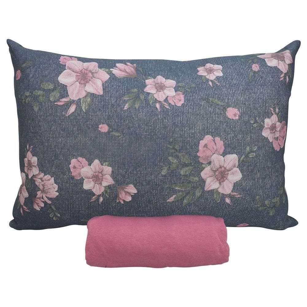 Jogo De Cama Solteiro Portallar Malha 100% Algodão Sevilha 2 Peças Rosa