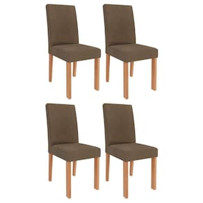 Conjunto 4 Cadeiras Maia Cinamomo-linho Mascavo - Cimol Móveis Cinamomo-linho Mascavo