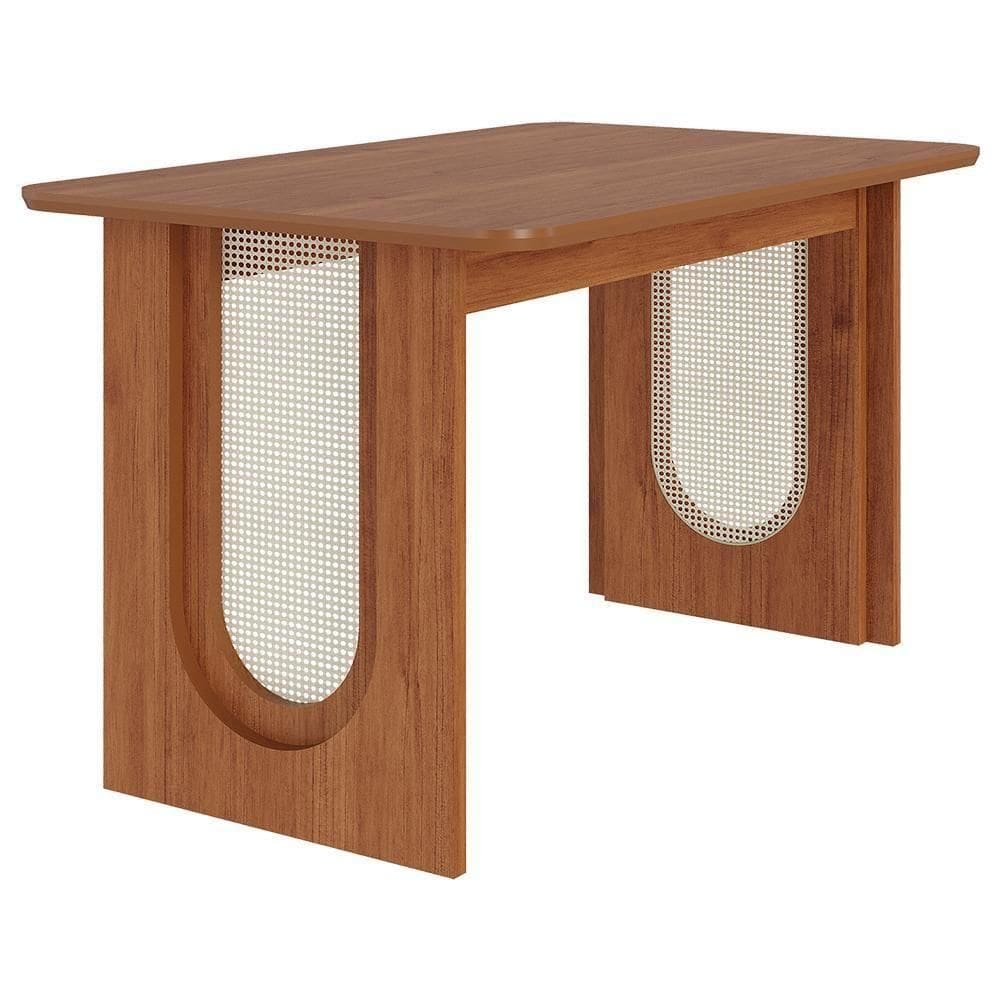Mesa De Jantar Retangular Valentina 130x80 Cinamomo Com Tampo Em Mdf - Cimol Móveis Cinamomo