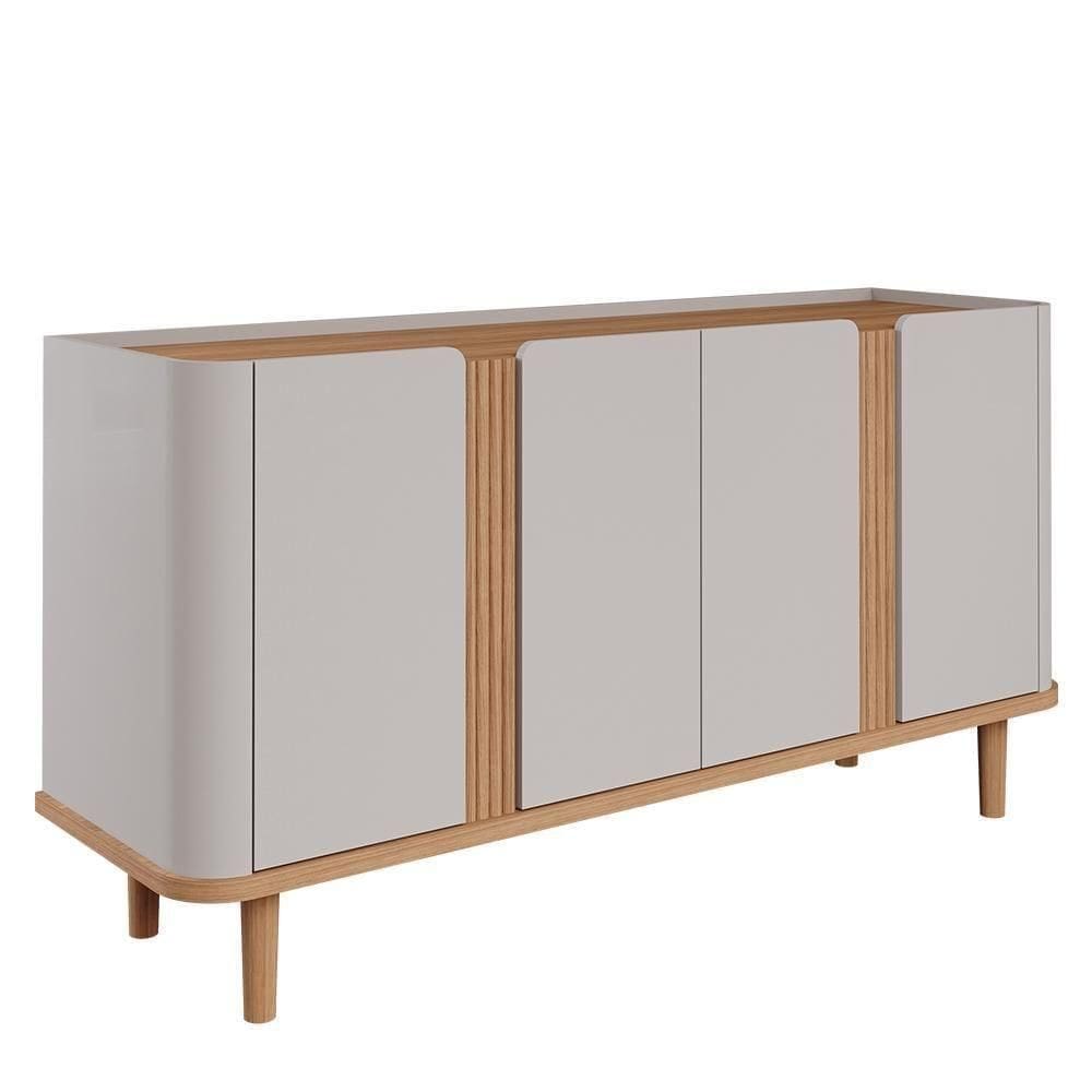Buffet Aparador Eva 4 Portas Off White-nature - Cimol Móveis Off White-nature