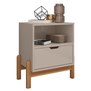Mesa De Cabeceira Antares 1 Gaveta Off White - Casa D Off White