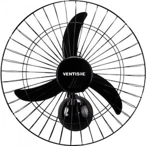 Ventilador De Parede Ventisol Oscilante 60cm Aço Preto Bivolt [f002]