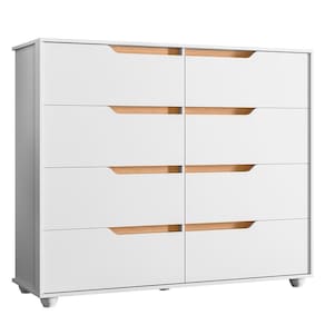 Cômoda Doble 8 Gavetas Branco-freijó - Móveis Albatroz Branco-freijó