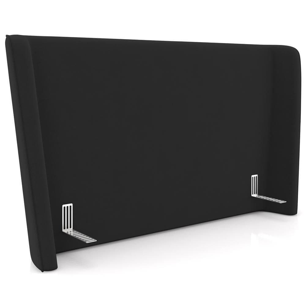 Cabeceira Cama Casal 140cm Nilo P05 Veludo Preto - Lyam Decor