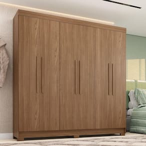 Guarda-roupa Casal 194,40cm 6 Pt 2 Gv Horácio Estilo Mm Jatoba