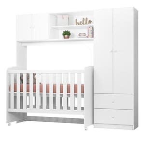 Conjugado Ternura Com Berço Amore Branco - Peternella Móveis Branco