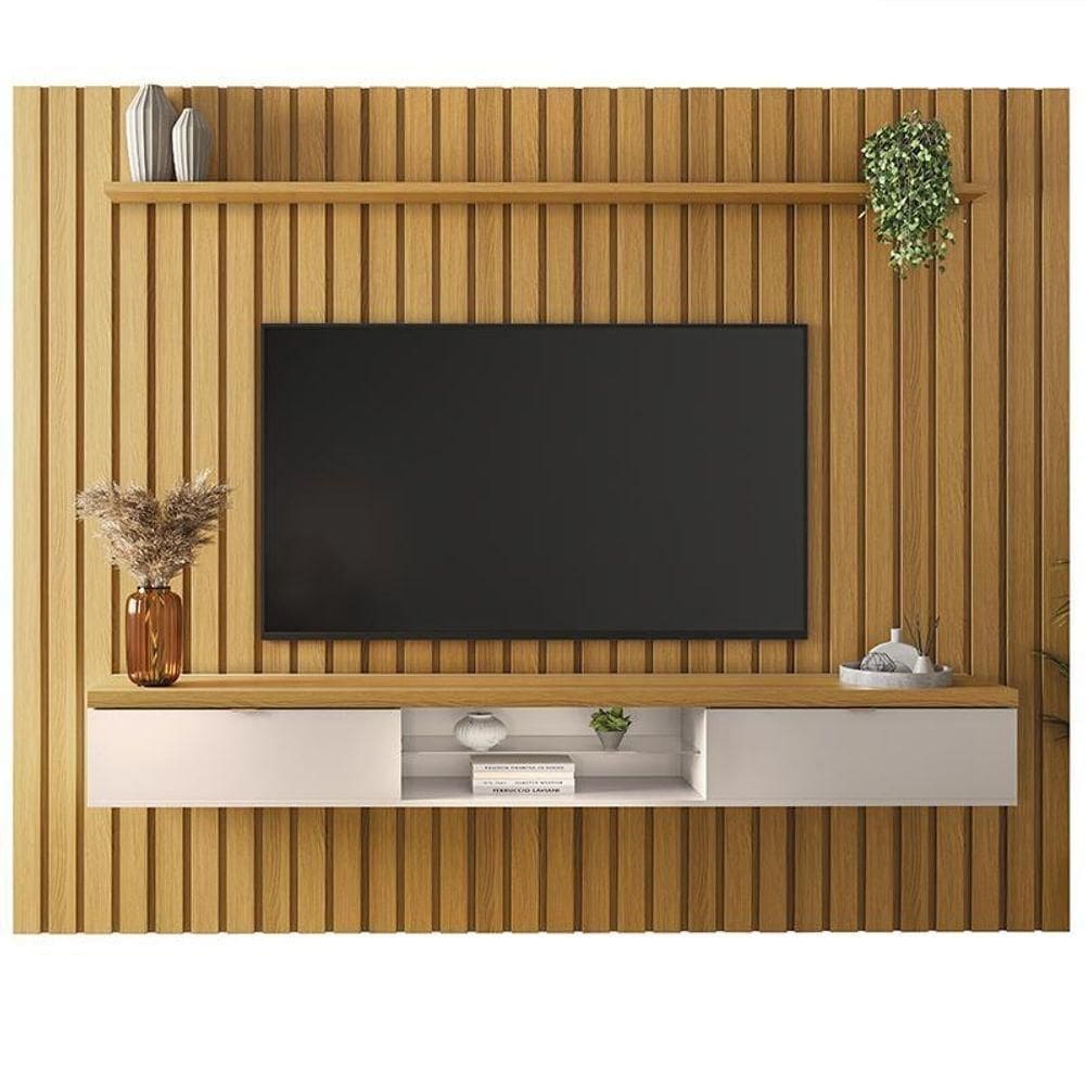 Painel Ripado You Illusion Cinamomo-off White Para Até 75? - Hb Móveis Cinamomo-off White