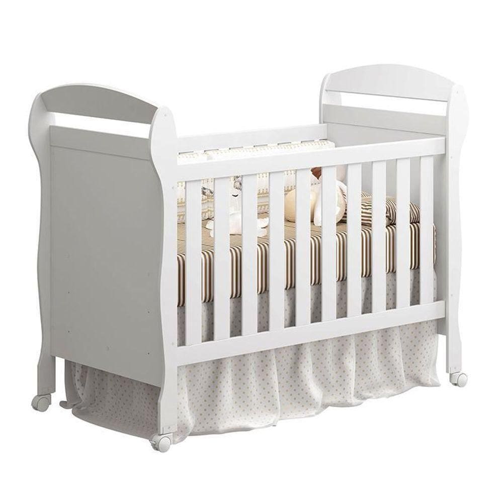 Dormitório Lívia Guarda Roupa, Cômoda E Berço Danny Branco Com Colchão Physical - Phoenix Baby Branco
