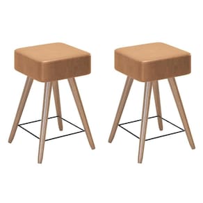 Kit 2 Banco Banqueta Rio Baixa 50cm Couríssimo Amarula - Salaone Amarula