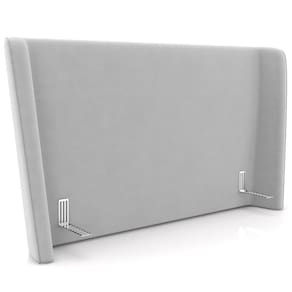 Cabeceira Cama King 195cm Nilo P05 Veludo Cinza - Lyam Decor