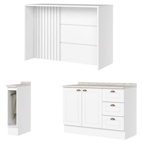 Bancada e Balcao Gourmet 146 Cm Ce817 Americana Branco Calcare Henn
