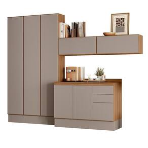 Escritório Modulado Acácia Touch 6 Peças Ipê-fendy - Nicioli Ipê-fendy