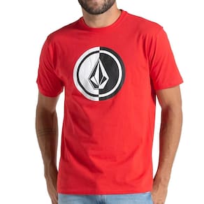 Camiseta Volcom Mega Circle WT25 Masculina Vermelho