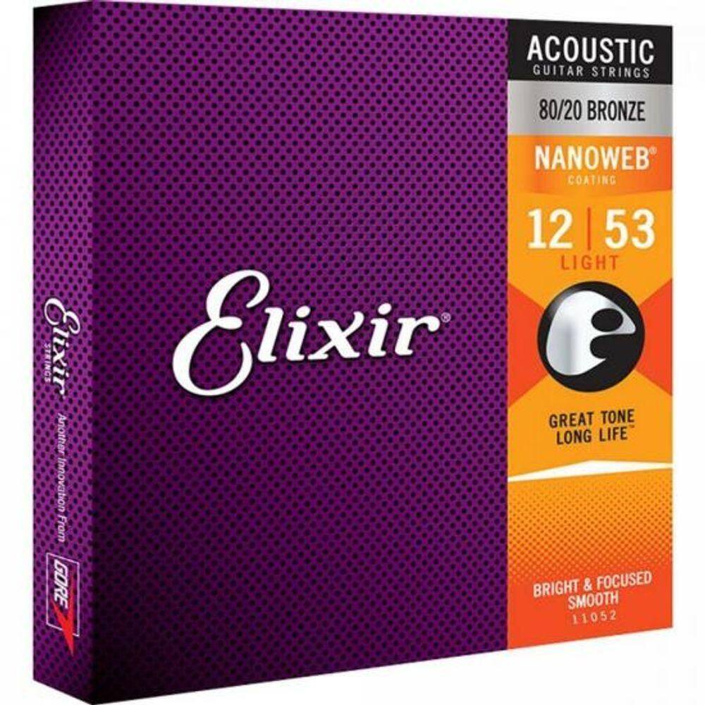 Encordoamento Para Violão .012 Light Nanoweb Elixir [f002]