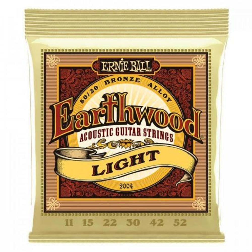 Encordoamento Para Violão Aço .011 Leve Earthwood 2004 Ernie Ball [f002]
