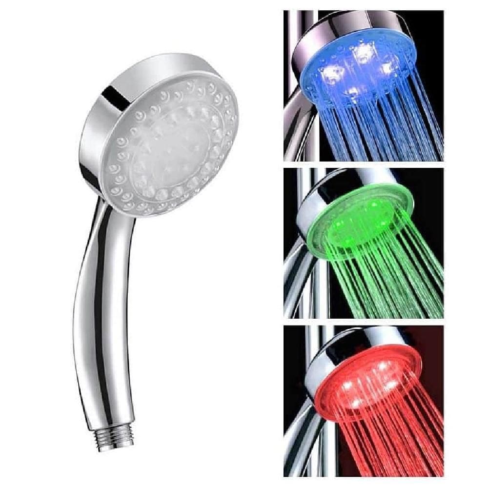 Ducha Chuveiro Led Cromoterapia Multi Cores Com Sensor De Temperatura Para Banheiro Banho Relaxante