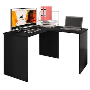 Mesa Para Escrivaninha Gávea Em L Preto - Pr Móveis Preto