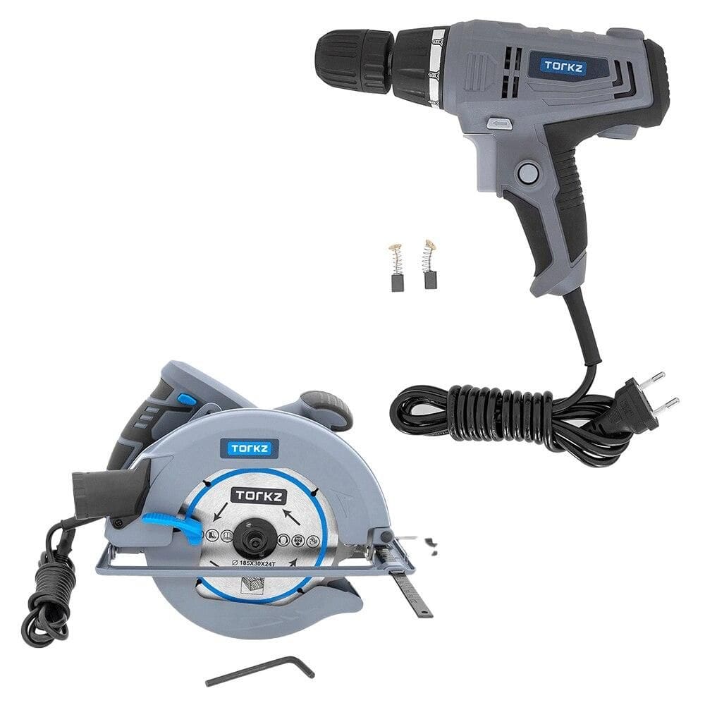 Furadeira Parafusadeira Elétrica Torkz TRE0013 e Serra Circular Profissional Torkz TRE0006