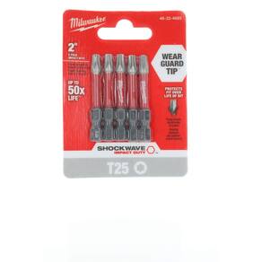 Pacote com 5 Torx Bit Milwaukee 48-32-4685 T25