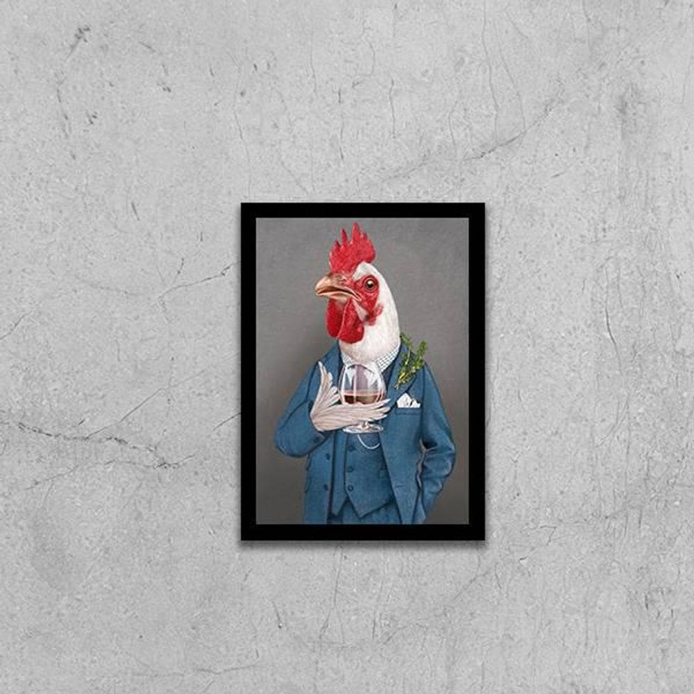 Quadro Galo Nobre 24X18Cm