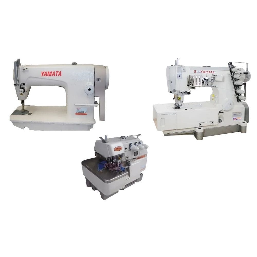 Galoneira+Reta+Overlock Industriais Yamata Completas+3LEDS