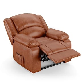 Poltrona Do Papai Reclinável Pietra Power Touch Usb Fh9 Pu Caramelo Brilho - Mpozenato