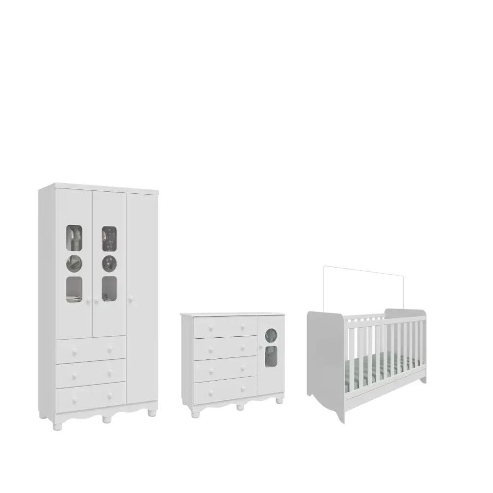 Quarto Completo Bebe Moveis Peroba Dorabelly Ben tedy3pt MDF