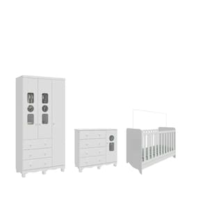 Quarto Completo Bebe Moveis Peroba Dorabelly Ben tedy3pt MDF
