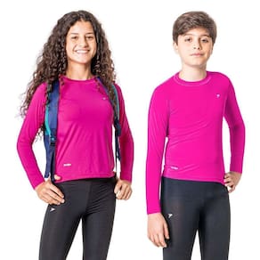 Camiseta Protecao Uv 50+ Poliamida M/L 04125-Ro - Rosa Pp
