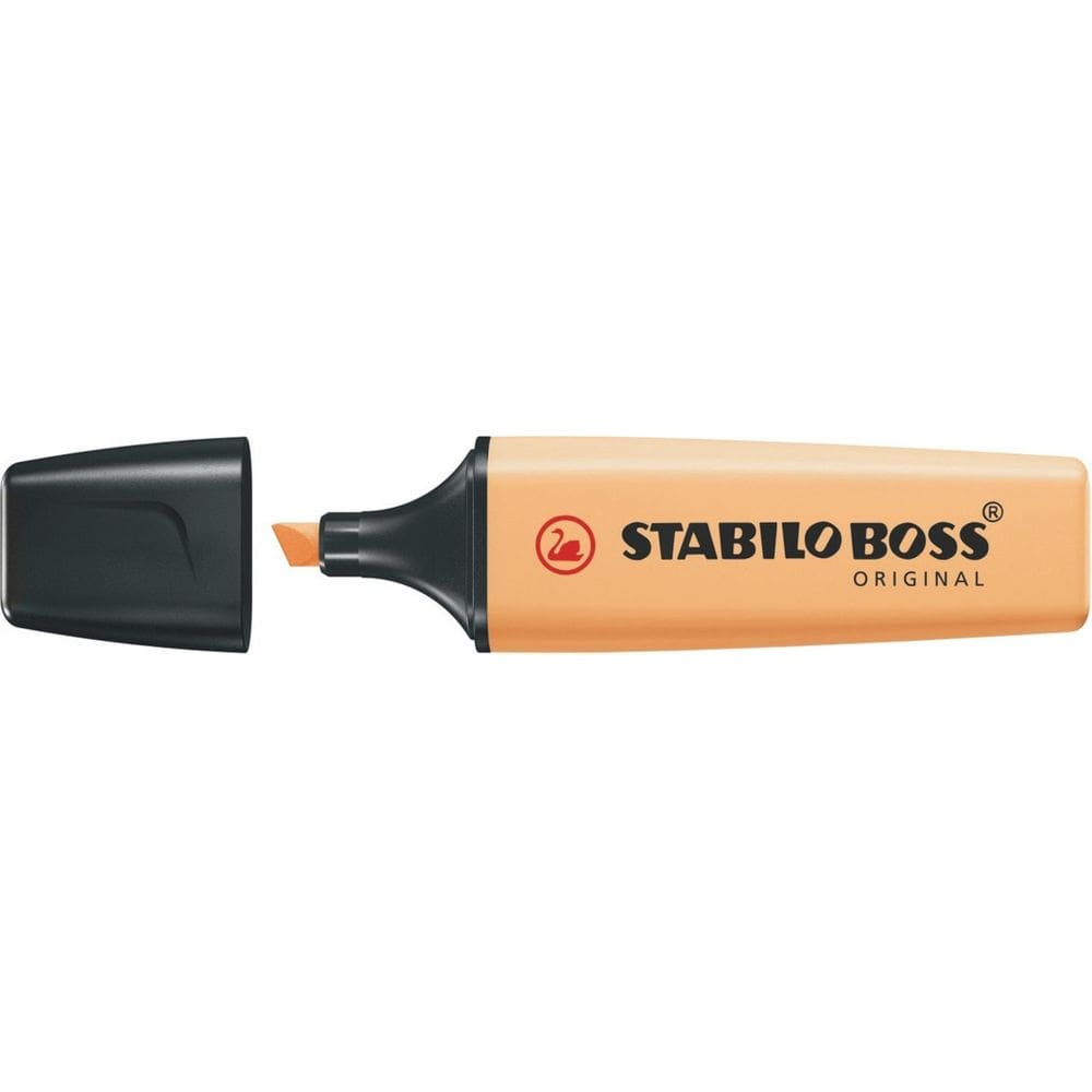 Marcador Stabilo Boss Pastel 2 A 5Mm Laranja Palha