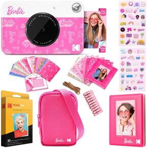 Câmera digital Kodak x Barbie Printomatic com acessórios