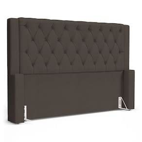 Cabeceira Atena Para Cama Box Casal Padrão 140cm Capitonê com Frame Linho Cacau - Abmaza