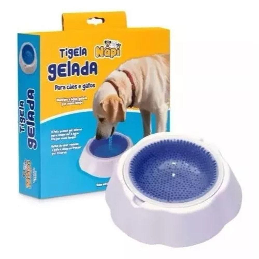 Tigela Gelada Pet Para Cães e Gatos - 1000ml