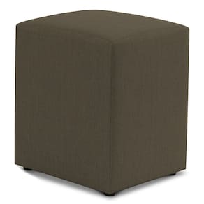 Puff Decorativo Sala de Estar Quadrado 36x47cm Linho Cacau - Abmaza