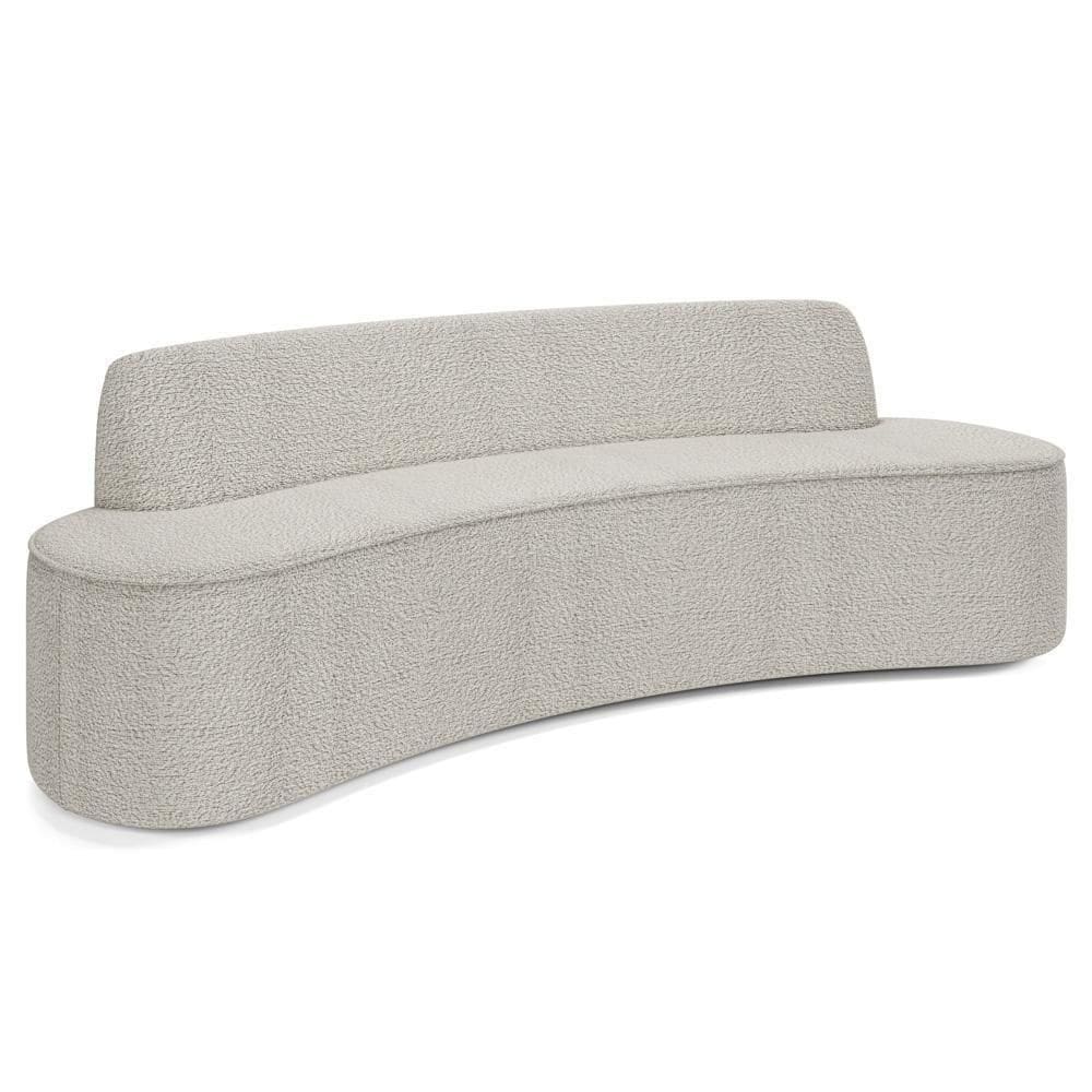 Sofá 3 Lugares Para Sala De Estar Living 180cm Koane D06 Bouclê Creme - Mpozenato