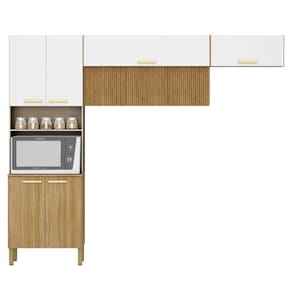 Armário De Cozinha 4 Peças Urban01 K02 Freijó/supremo - Mpozenato