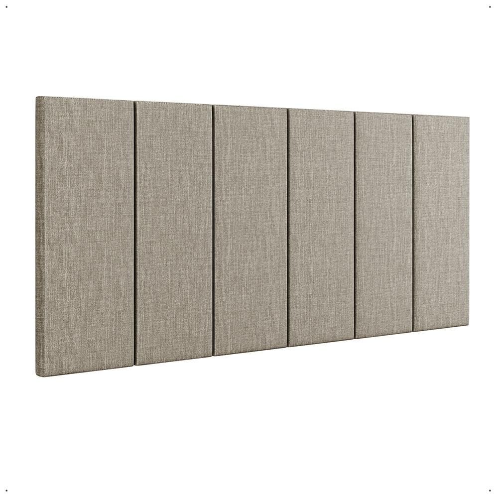 Cabeceira Suspensa Estofada Decoração Quarto Cama Box Casal 1,40 Julia Bege Linho - Lojas RPM