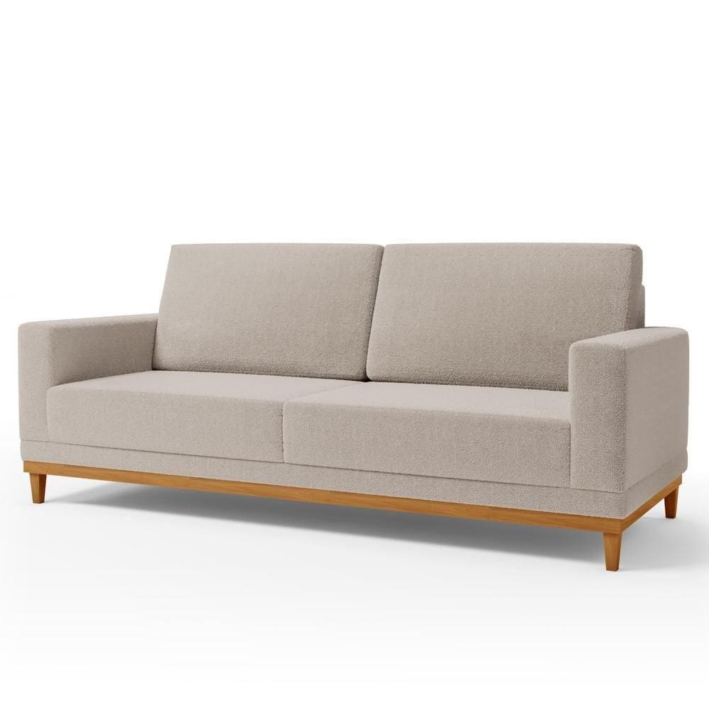 Sofá Living 160cm 2 Lugares Kayrós D05 Boucle Bege - Mpozenato