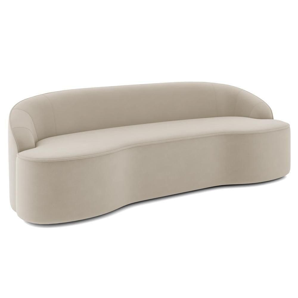 Sofá 2 Lugares Para Sala De Estar Living 150cm Theo D06 Veludo Creme - Mpozenato