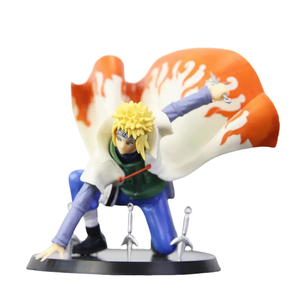 Figura de anime Sanmu Naruto Namikaze Minato PVC com mais de 14 anos