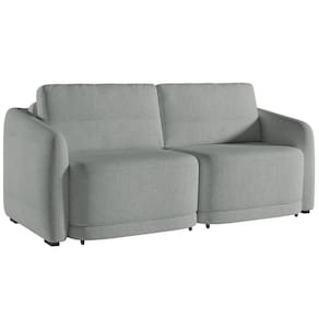 Sofá Cama Casal Para Sala 216cm Polska K04 Bouclê Cinza Claro - Mpozenato