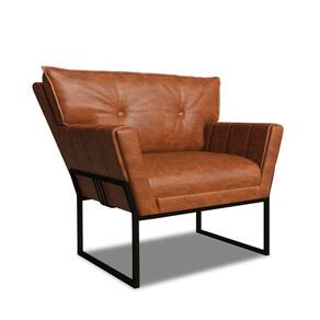 Poltrona Sala De Estar Industrial Pto Anitta Sintético Pu Nozes D03 - D`rossi