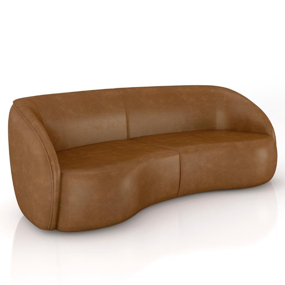 Sofá 3 Lugares 288cm Orgânico Zion M22 Sintético Caramelo - Mpozenato